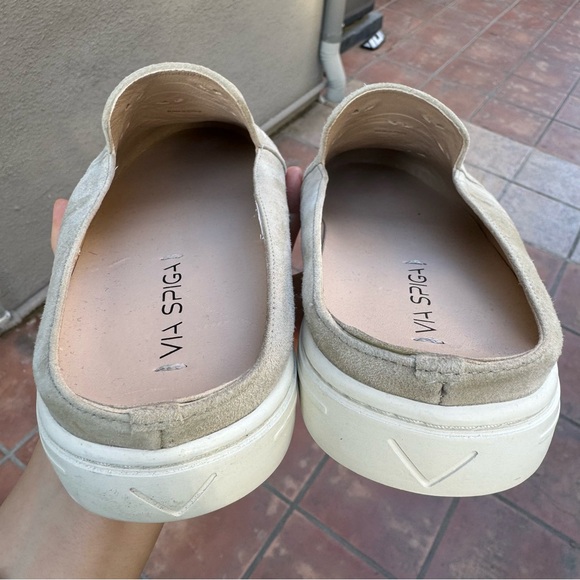 Via Spiga Leaf Vine Embroidered Suede Slip On Mule Sneakers - Picture 5 of 7